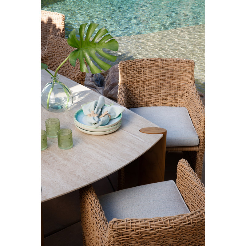 Margaritaville Somerset Square Dining Table, 29.53" H x 44.09" W x 44.09" D
