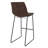 Bowden Upholstered Molded Barstool, Brown