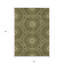 Tapis intérieur / extérieur 5 pi x 8 pi vert olive et vert artichaut lavable