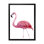 Flamant rose sur fond blanc III - Peinture sur toile