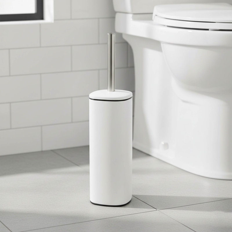 Porte-brosse de toilette en métal Evideco Mel, Satin