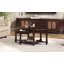 Table basse ovale vintage avec tiroir et étagère de rangement French Country-129385301