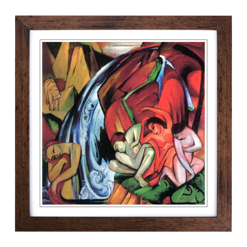 Single Picture Frame Painting, Walnut