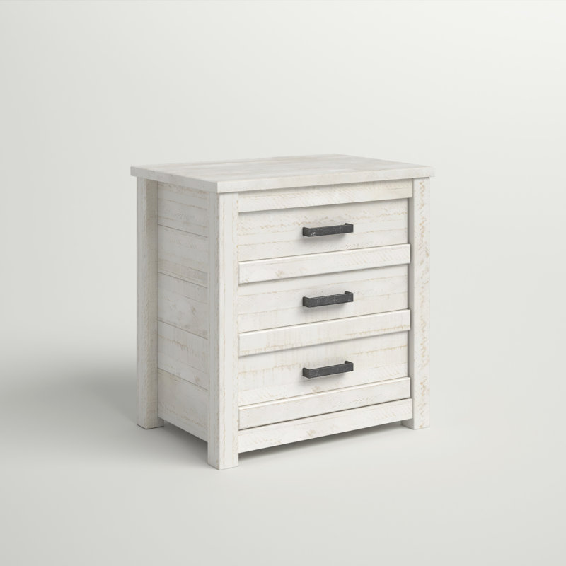 Romney 26'' W Solid Wood Nightstand, Antique White