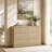 Modern Fluted 3-Drawer Dresser With Pop - Up Design-2050068681