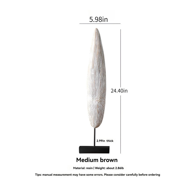 Meuble télé abstrait vertical, H 24,4 po x l 2,99 po x P 5,98 po