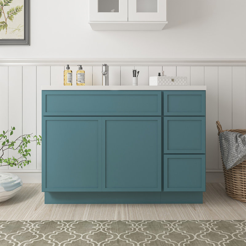 Base de meuble-lavabo simple 51 po seulement, Sarcelle