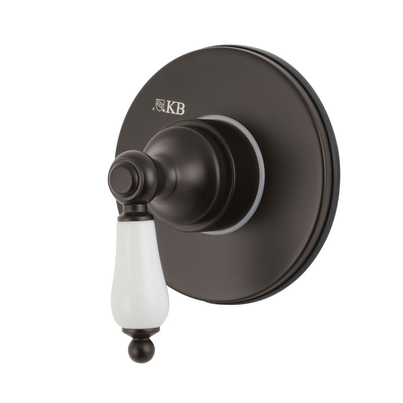 Kingston Brass Single-Handle Wall Mount Three-Way Diverter Valve with Trim Kit, Oil Rubbed Bronze