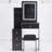 29 Inch Compact Vanity Desk with LED Mirror, Space-Saving Dressing Table & Stool Set-875155294