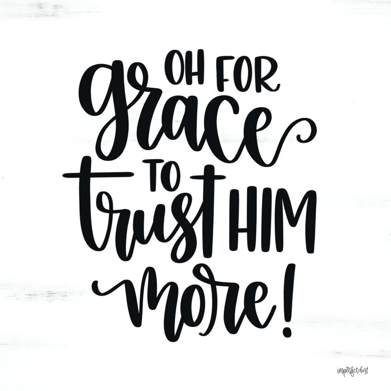 Oh for Grace - art textuel, H 30 po x l 30 po, Non, Cadre simple érable érable