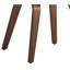 2 chaises blanches bouclées avec pieds en noyer - Chaise d'appoint confortable en noyer