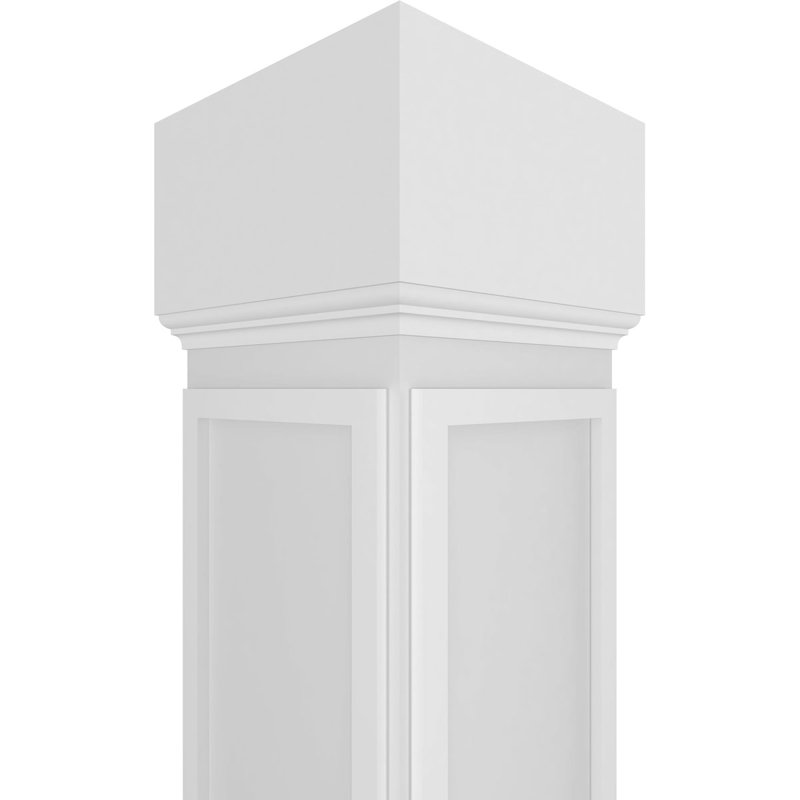 Craftsman Classic Square Non-Tapered Arts & Crafts Fretwork Column, 96" H x 7.625" W x 7.625" D