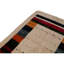 Tapis unique beige, rouge, jaune et vert de 4 pi 8 po x 6 pi 6 po