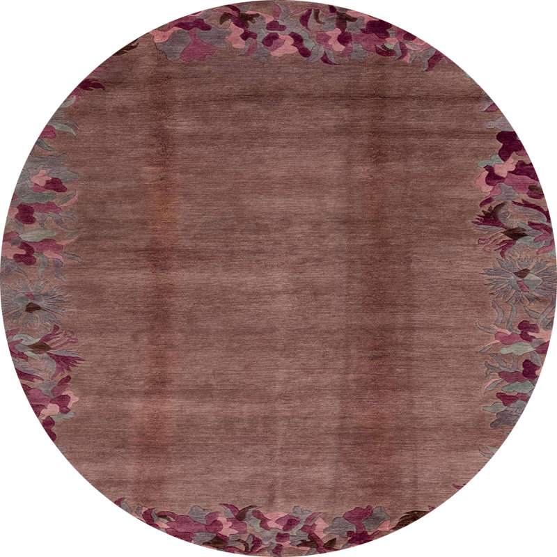 Tapis multicolore à motif abstrait Milagrace, Rond 7 pi