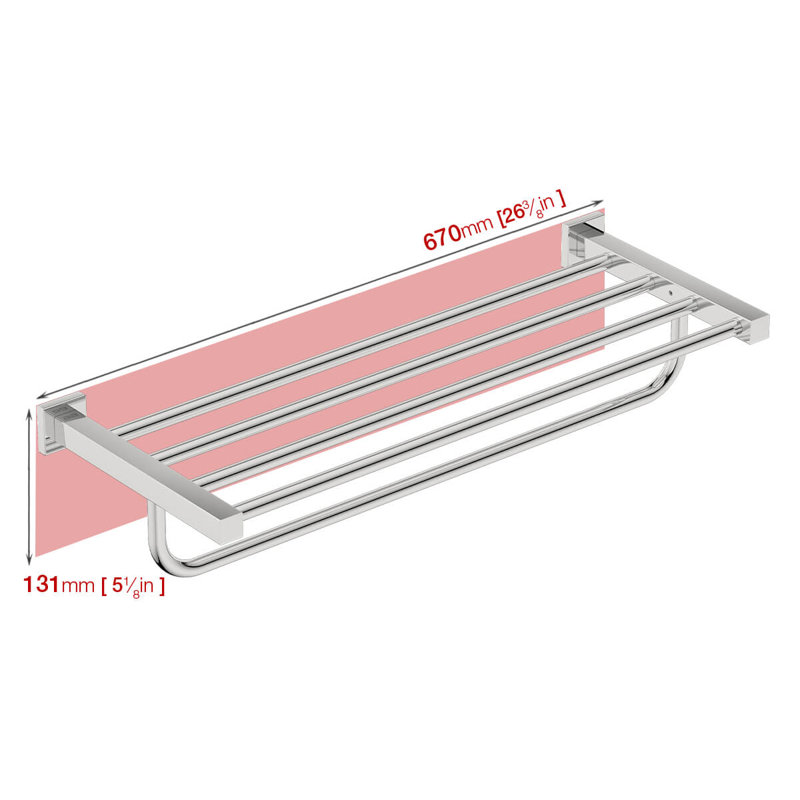 Towel Rack, Polished Stainless Steel