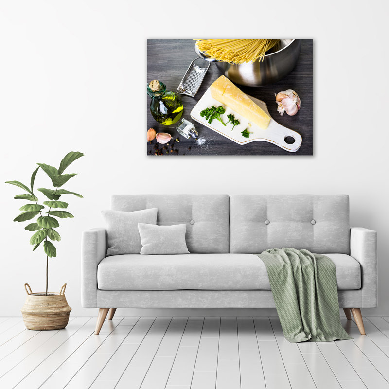 Pasta With Garlic - Wrapped Canvas Print