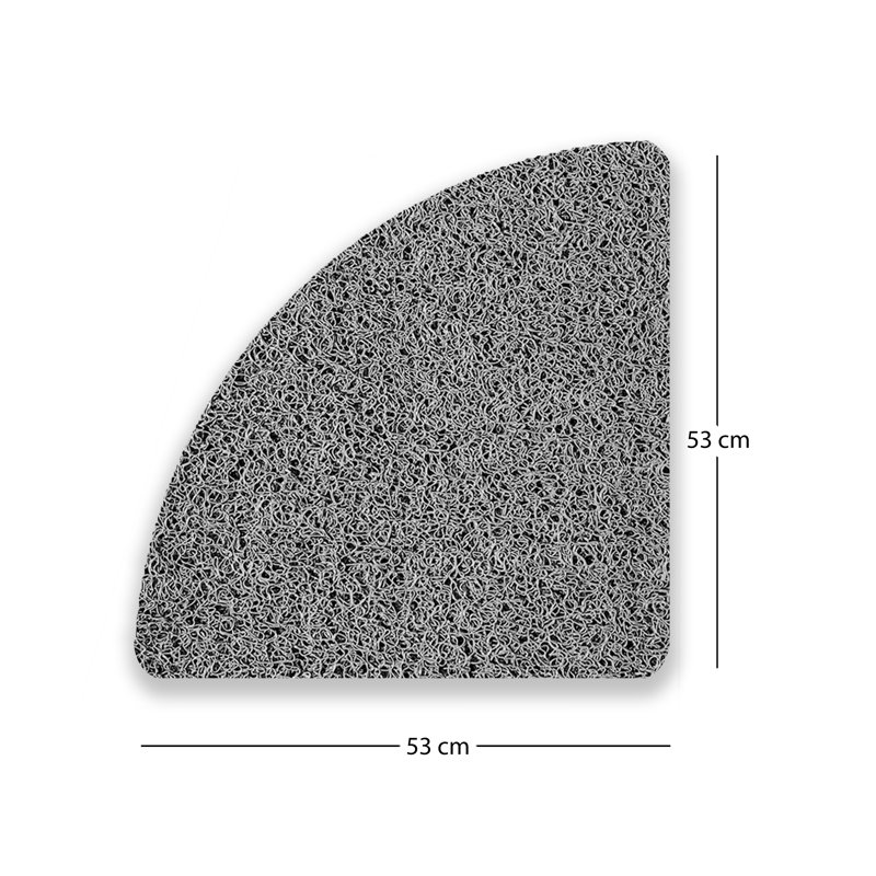 Plain-Spaghetti Plastic / Acrylic Non-Slip Shower Mat, 53cm, 53cm