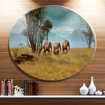 «African Elephants Panorama», photographie