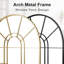 Barreto Arch Window Pane Metal Wall Mirror-829451924