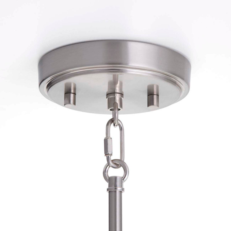 Luminaire suspendu cylindrique simple Achillefs, Nickel brossé