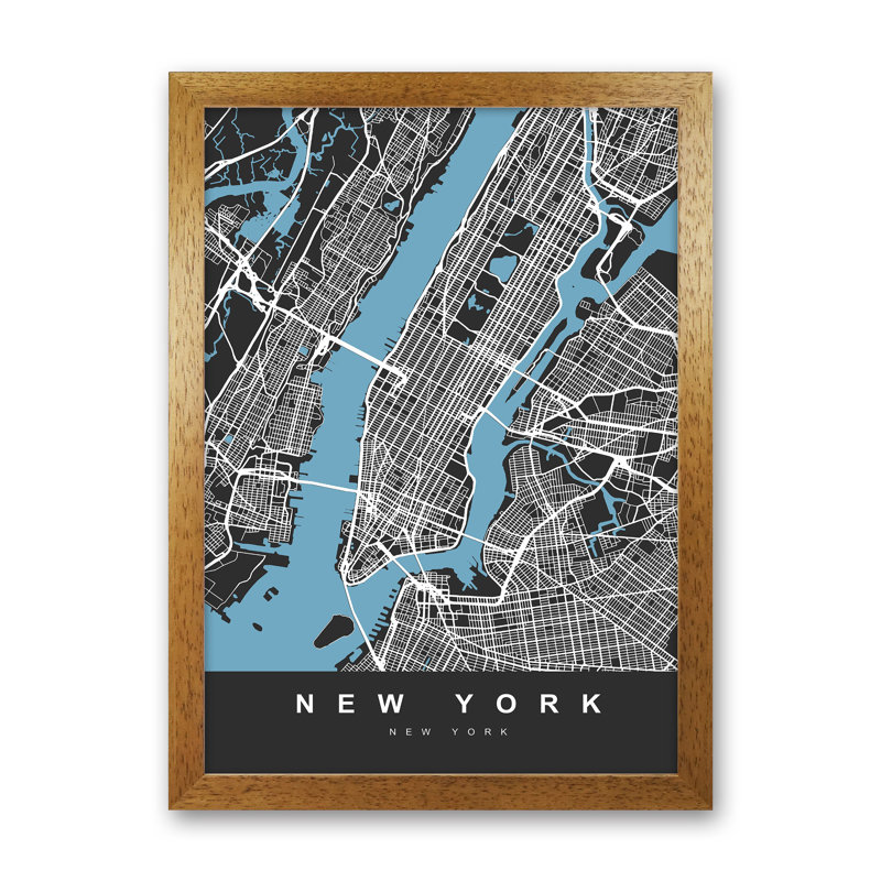 New York II - Print, Brown Paper, 63cm H x 46cm W x 3cm D