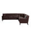 Canapé d'angle en cuir synthétique Chesterfield 6 places avec dossier capitonné pour le salon Chesterfield-131140064