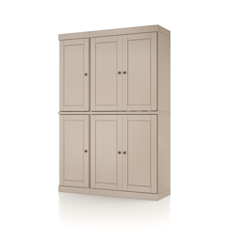 Nicu 100% Solid Wood Tall Kitchen Pantry Cabinet with Doors, Adjustable Shelves, Modular Kitchen Storage Cabinet, 48.5" W x 71.5" H