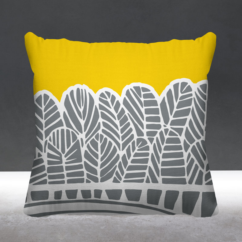 Housse de coussin Zeke Abstract Tribal Feathers, 18" x 18"