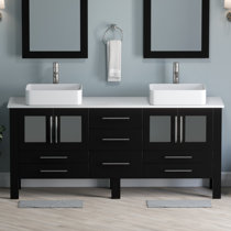 Hungerford 60'' Double Bathroom Vanity with Stone Top