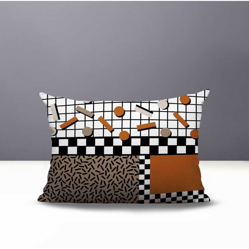 Coussin lombaire intérieur / extérieur Lumo, Rectangle H 18 po x l 25 po, Orange