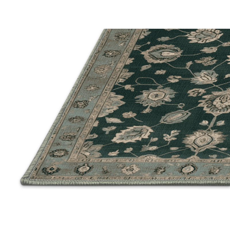 Tapis vert lavé à la machine, Rectangle 5 pi x 7 pi