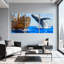 «Nautical Ship Crew Whale Ocean Adventure», ensemble de 3 impressions d'art sur toile-283523847