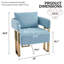 Chaise décorative moderne avec pieds dorés pour le salon-652435137