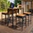Dionysia  4 - Person Square Outdoor Rattan Dining Set with Foldable Table