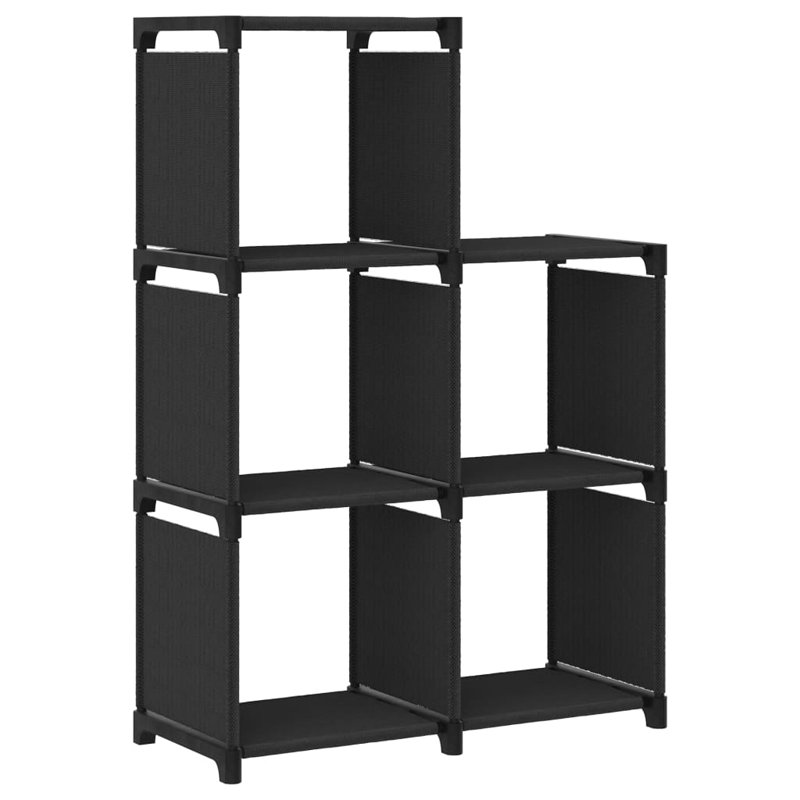 Riaz 103cm W Metal Shelving Unit, Black