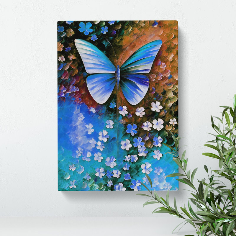 Solo Butterfly No.3 - Wrapped Canvas, 50cm H x 35cm W x 3cm D