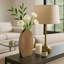 Vase à fleurs décoratif en métal avec détail rainuré - Décoration chic et élégante pour le centre de table, la chambre à coucher ou le salon - Or-1226070724