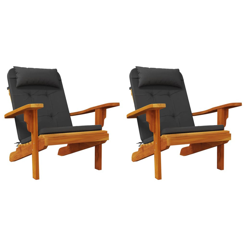 Outdoor 1.8'' Dining Chair Seat / Back Cushion, Wine Red