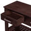 Élégante console en U pour le salon, 4 tiroirs et 2 tablettes, esthétique minimaliste rétro et bois de pin, petite entrée de rangement avec look, guide d'installation facile