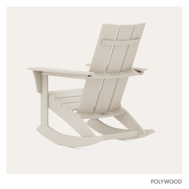 POLYWOOD Modern Adirondack Rocker, Sand