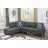 Cup - Holder Console - Featured Corner Sofa In Charcoal - Dark Gray 2Pc-125982929