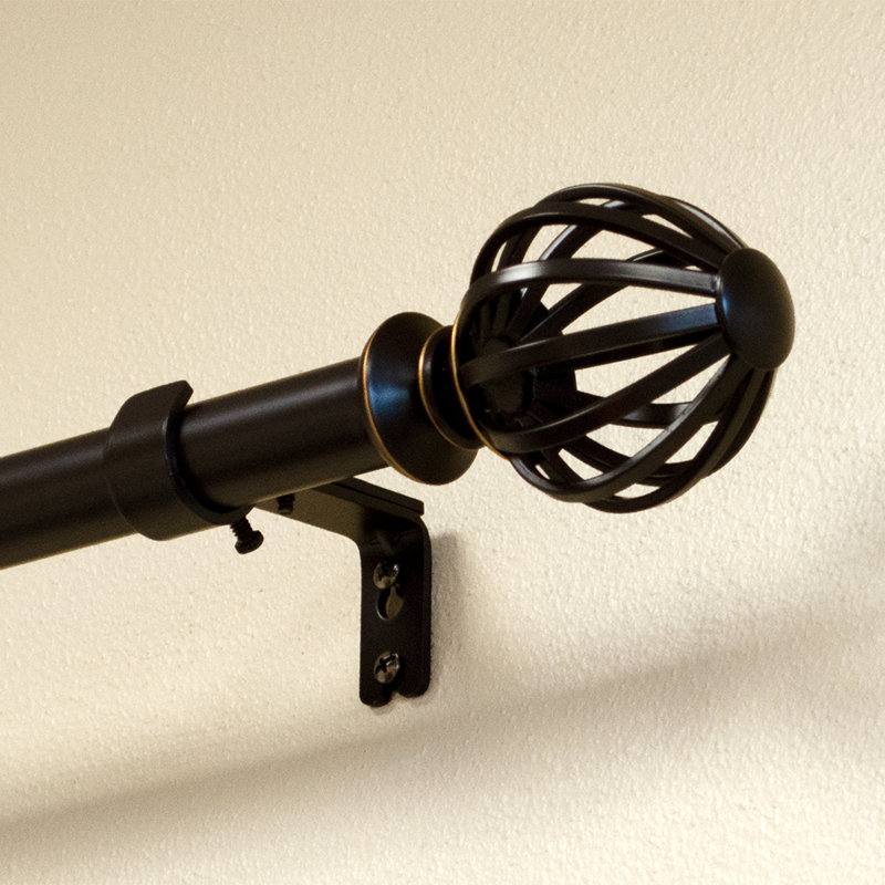 Tringle à rideaux simple réglable 42 "- 120" 1 "Opas, Bronze huilé