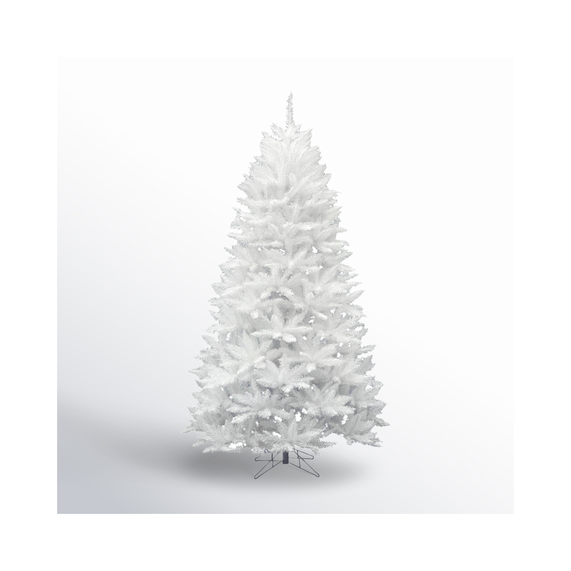 Modern White Spruce Artificial Christmas Tree, Unlit, 8.5'
