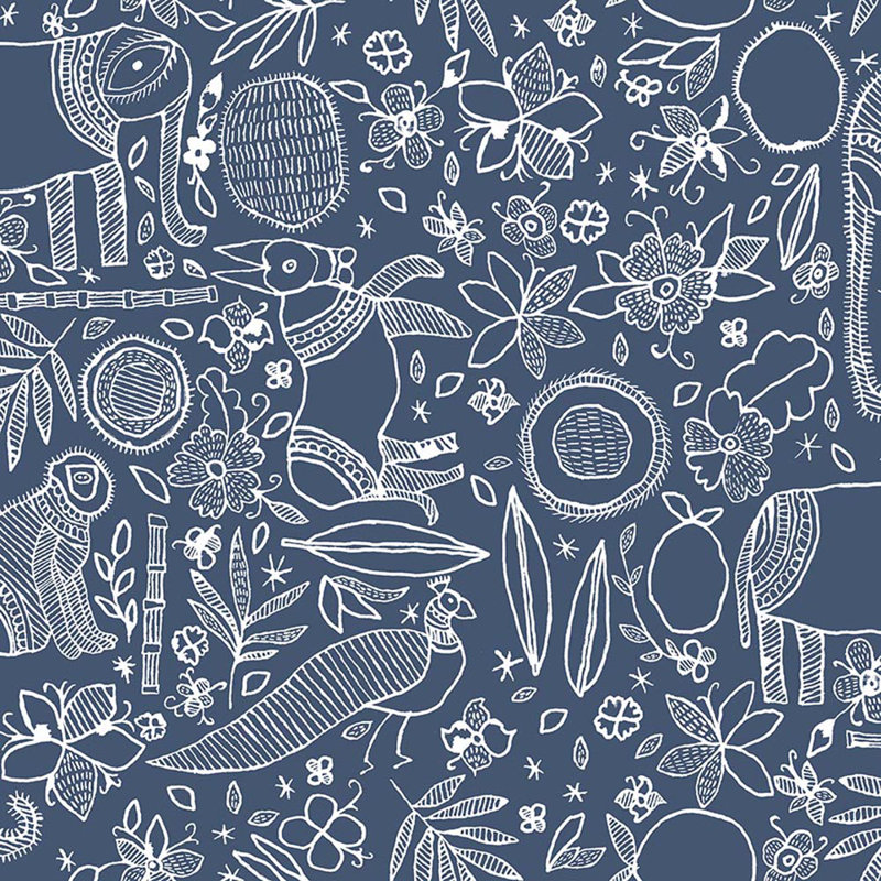 Rouleau de papier peint L 10 pi x l 24 po Hardyston, Bleu marine