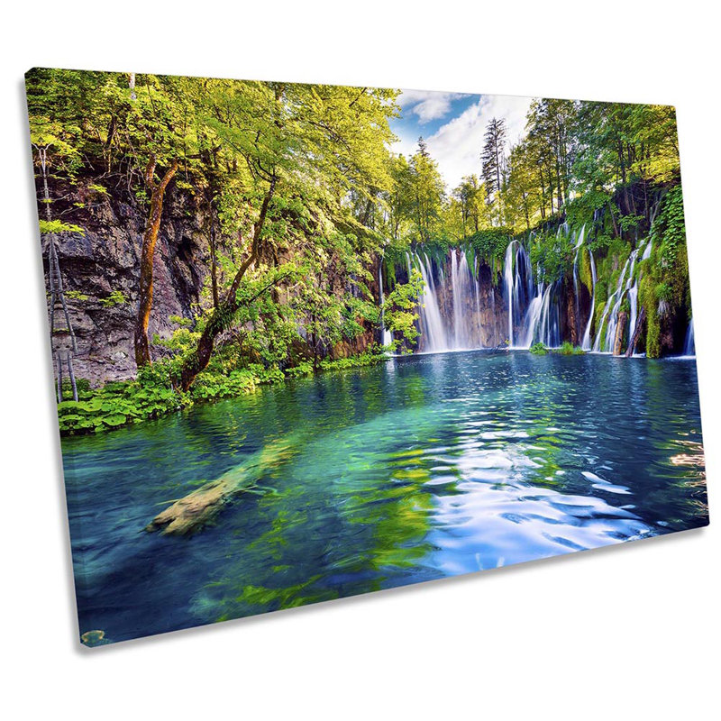 Forest River Creek Nature - Wrapped Canvas Print, 30.5cm H x 45.7cm W x 2cm D