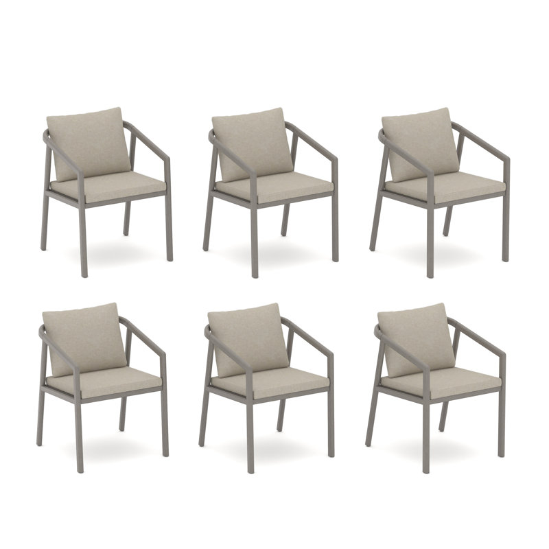 Chaises de patio en aluminium avec coussins