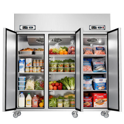 Veecool 72" 54 Cu.ft Commercial Refrigerator Freezer Combo Wifi With Smart App Control