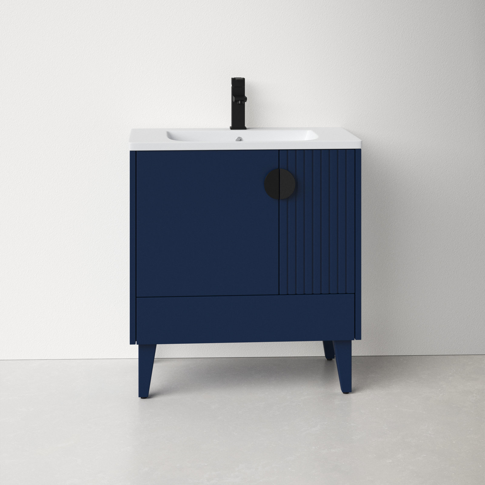 Saimah 30'' Single Bathroom Vanity, Black, Navy Blue