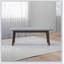 Banc rembourré en bois massif Carlos