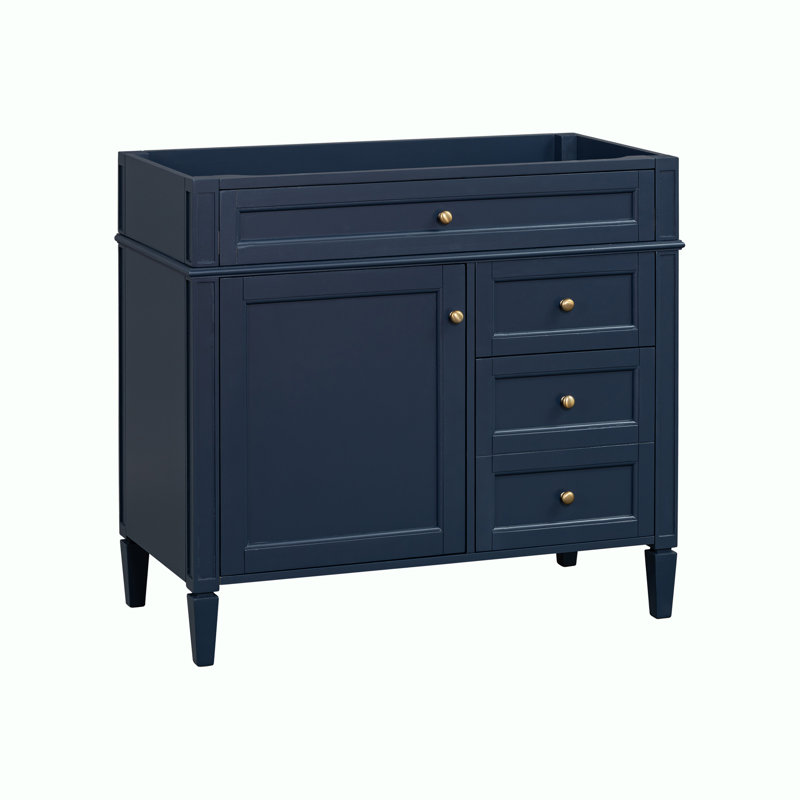 Meuble-lavabo 36 po sans lavabo supérieur, Bleu